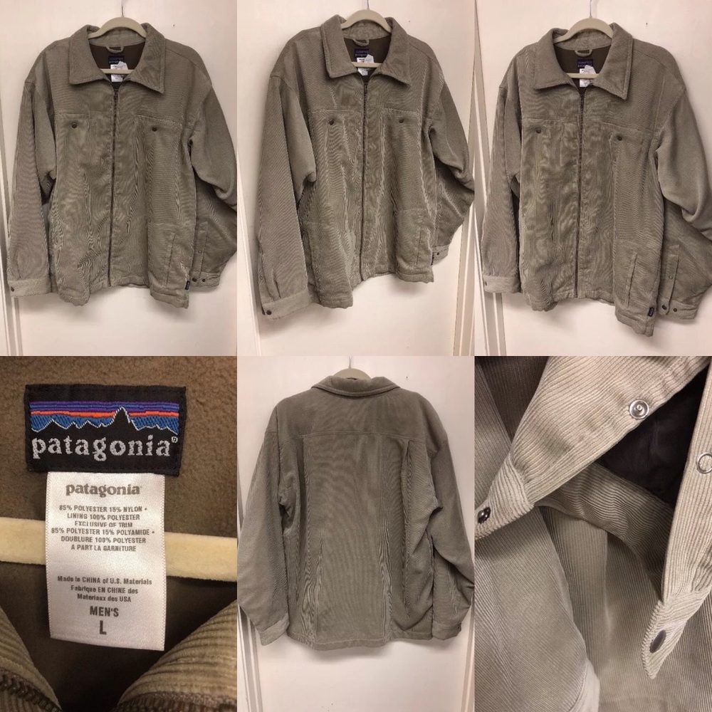 Men's Patagonia Corduroy Jacket Large Beige Cotton